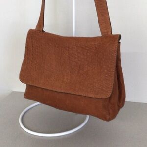 MAXON ITALY COGNAC DISTRESSED LEATHE CROSS BODY NEW